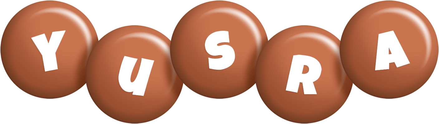 Yusra candy-brown logo