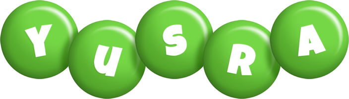 Yusra candy-green logo