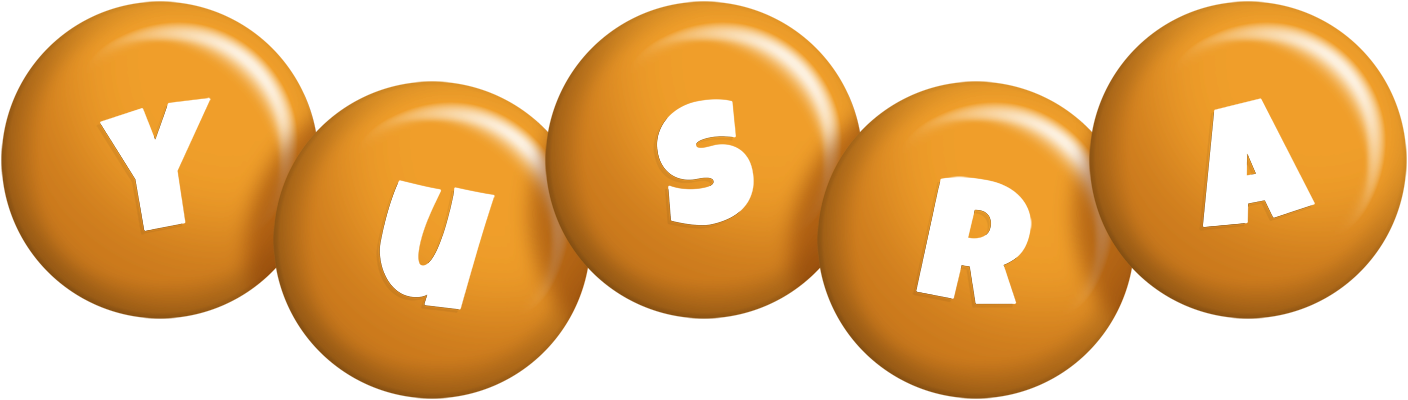 Yusra candy-orange logo