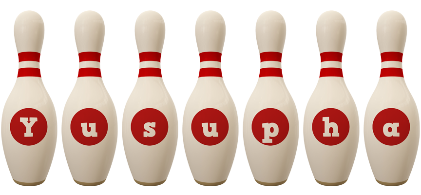 Yusupha bowling-pin logo