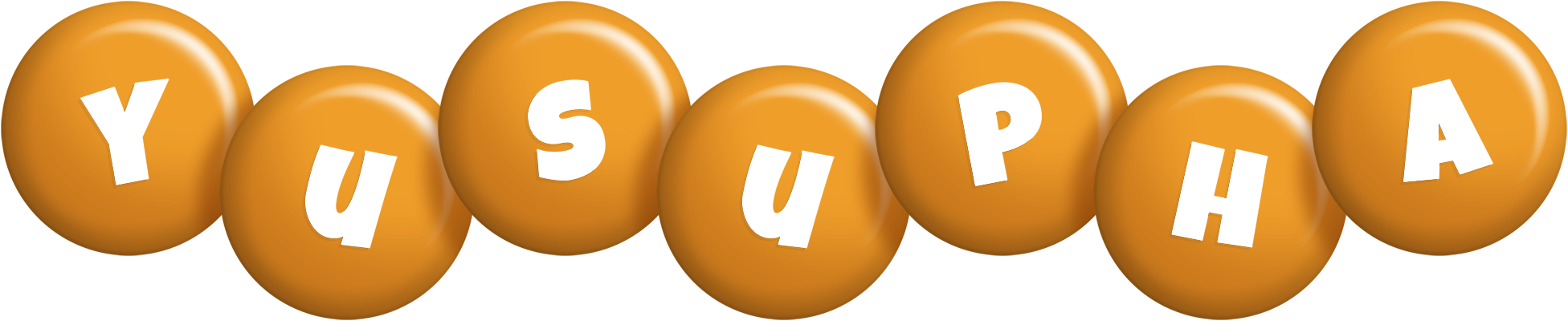 Yusupha candy-orange logo