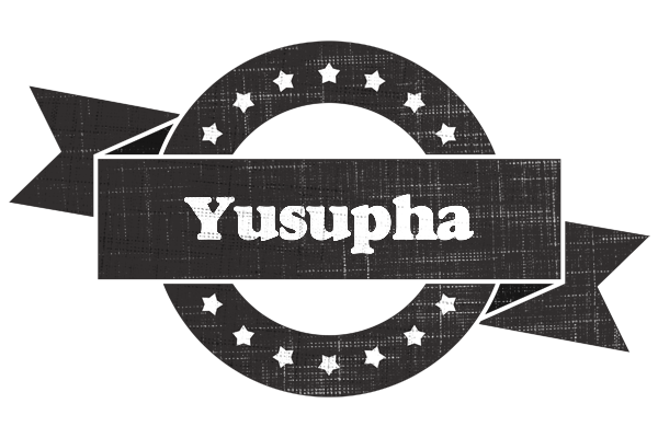 Yusupha grunge logo