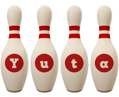 Yuta bowling-pin logo