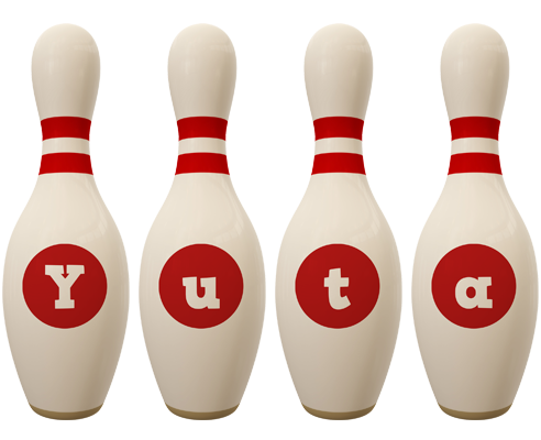 Yuta bowling-pin logo
