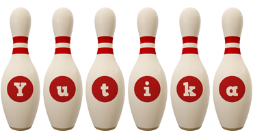 Yutika bowling-pin logo