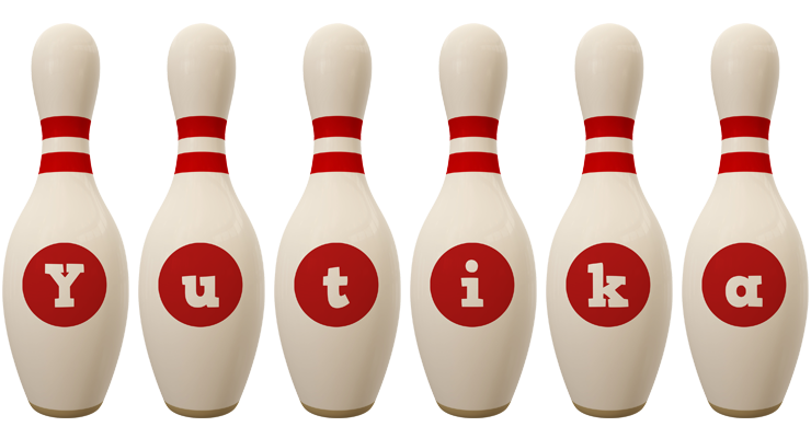 Yutika bowling-pin logo