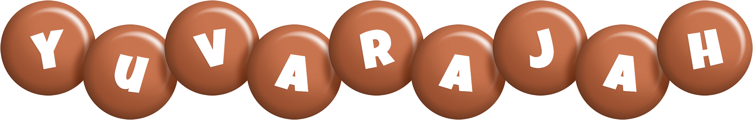Yuvarajah candy-brown logo