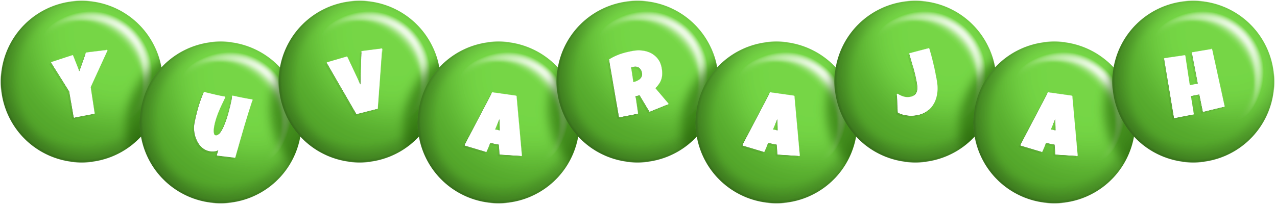 Yuvarajah candy-green logo