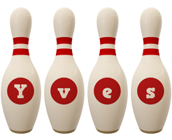 Yves bowling-pin logo