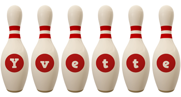 Yvette bowling-pin logo