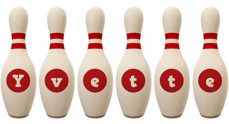 Yvette bowling-pin logo
