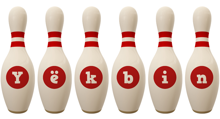 Yëkbin bowling-pin logo