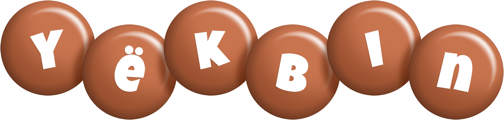 Yëkbin candy-brown logo