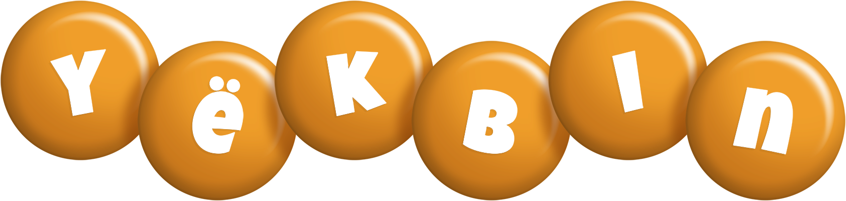 Yëkbin candy-orange logo