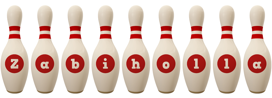 Zabiholla bowling-pin logo