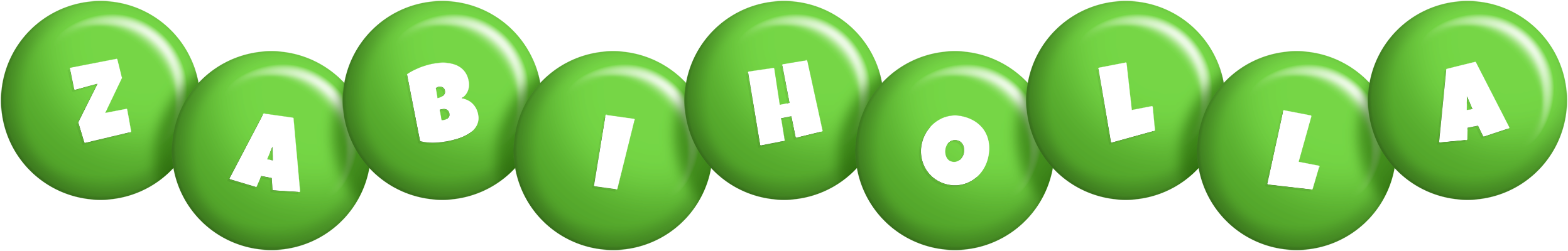 Zabiholla candy-green logo