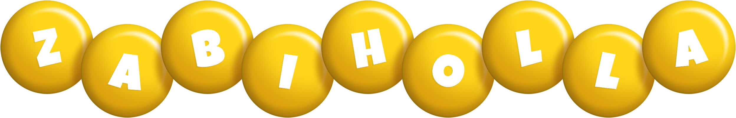 Zabiholla candy-yellow logo