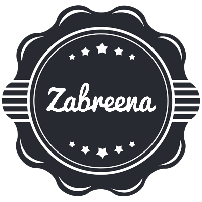 Zabreena badge logo