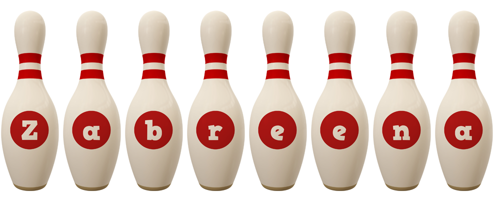 Zabreena bowling-pin logo