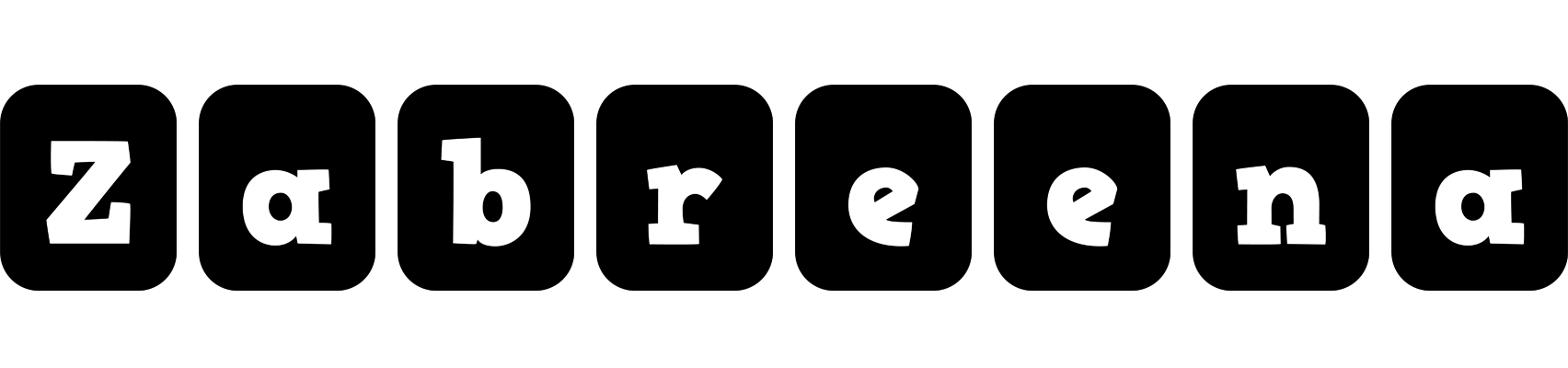 Zabreena box logo