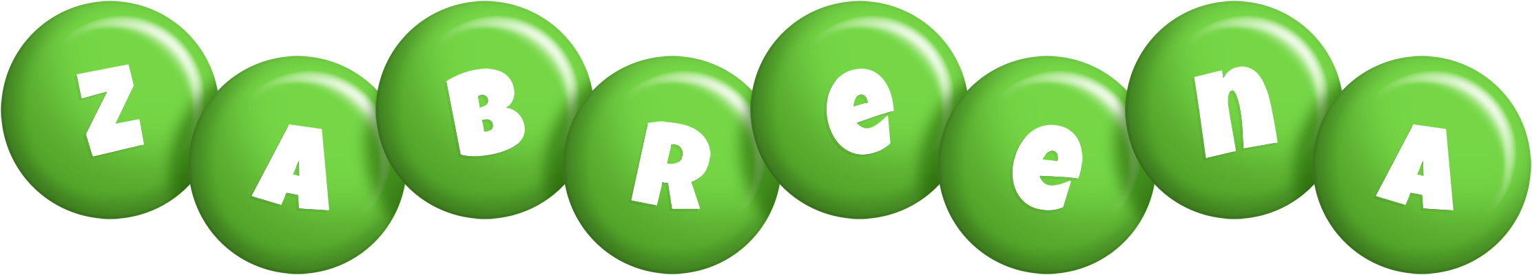 Zabreena candy-green logo