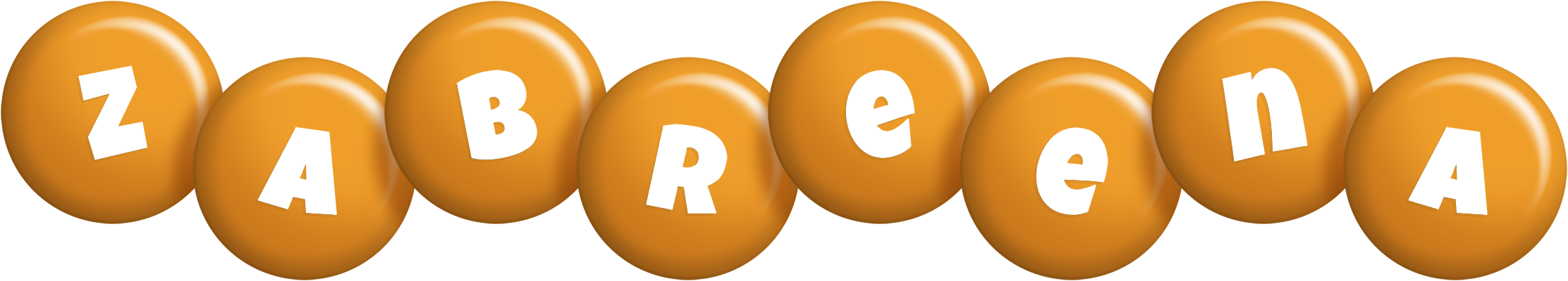 Zabreena candy-orange logo