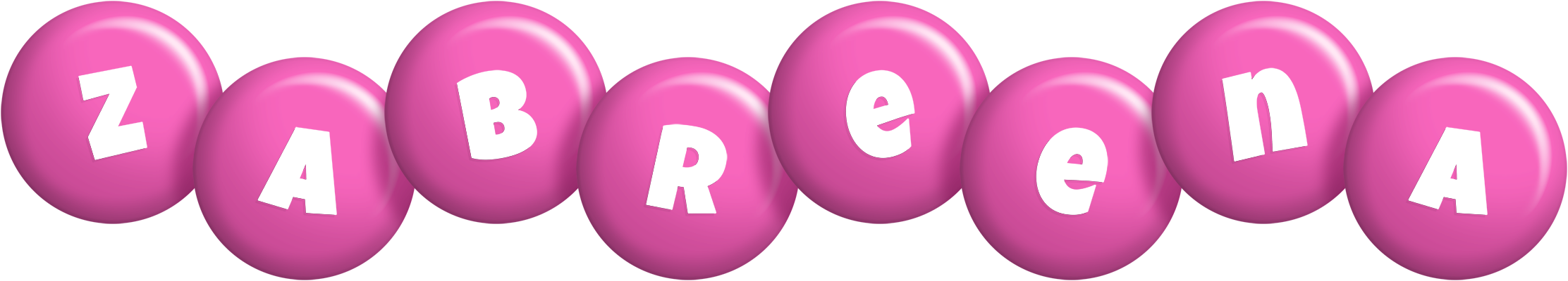 Zabreena candy-pink logo