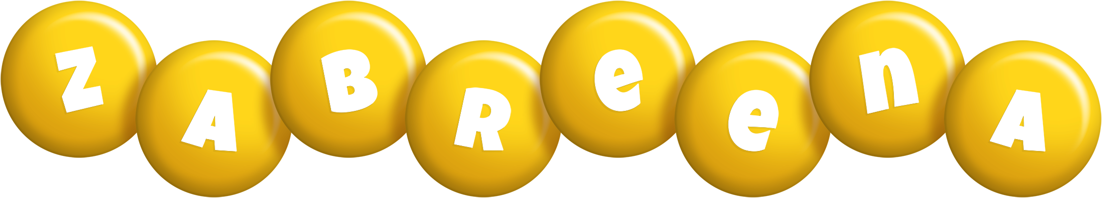 Zabreena candy-yellow logo