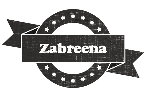 Zabreena grunge logo