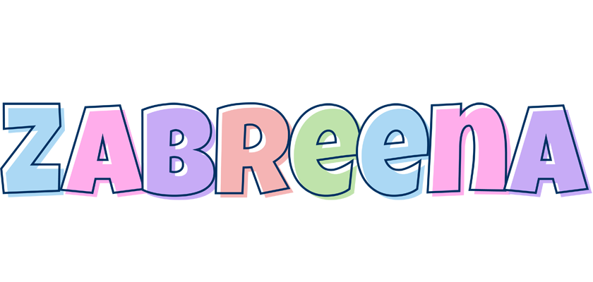 Zabreena pastel logo