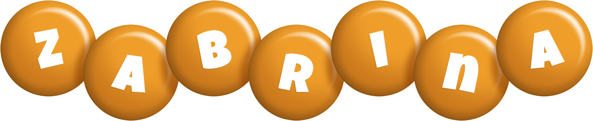 Zabrina candy-orange logo