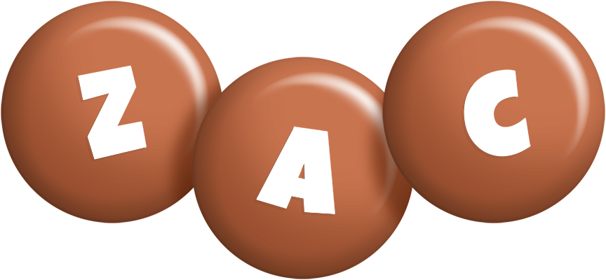 Zac candy-brown logo