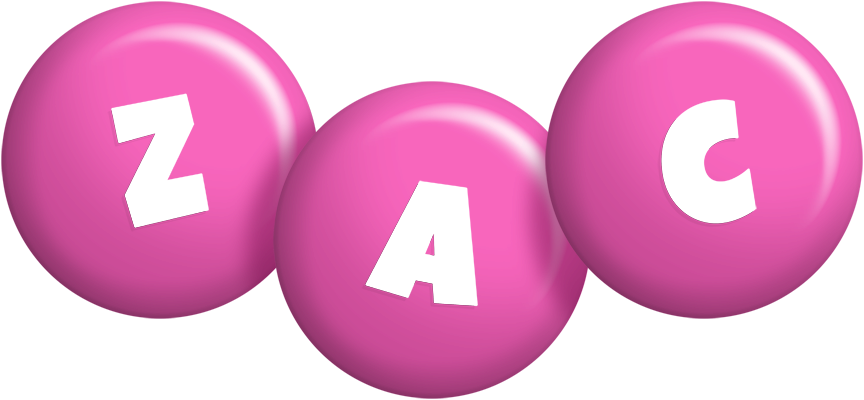 Zac candy-pink logo