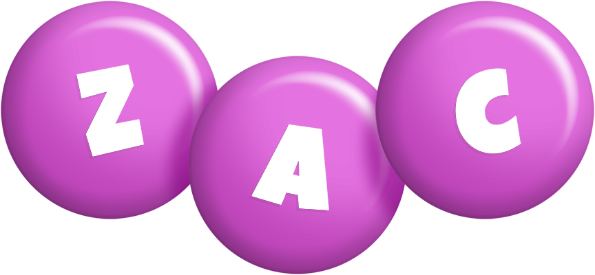 Zac candy-purple logo