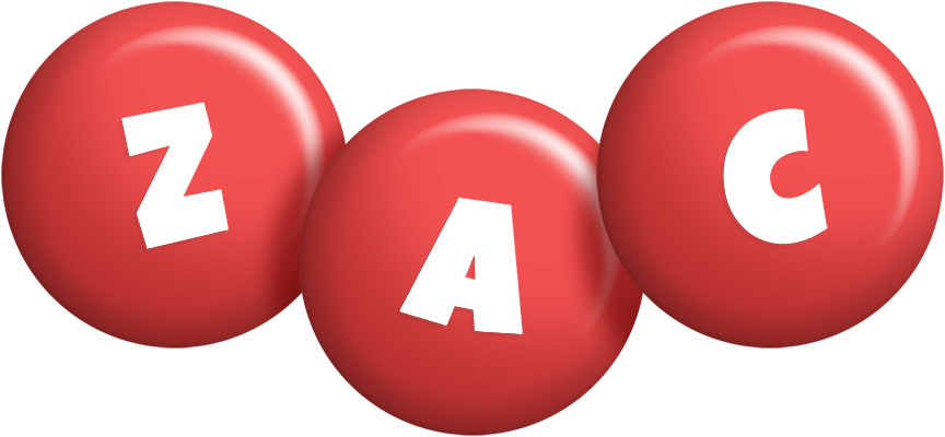 Zac candy-red logo