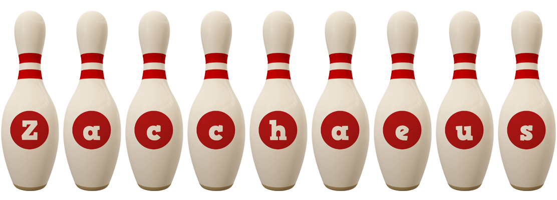 Zacchaeus bowling-pin logo