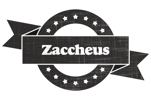 Zaccheus grunge logo