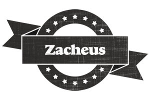 Zacheus grunge logo