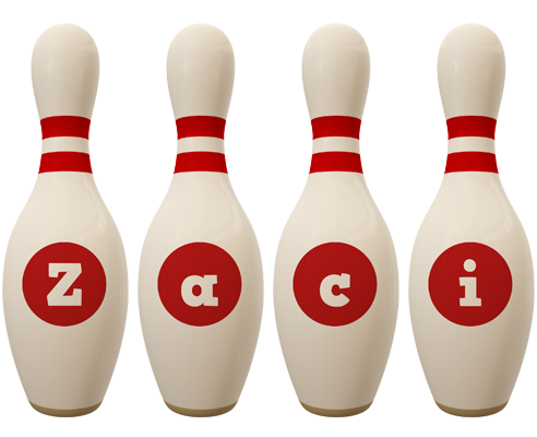Zaci bowling-pin logo