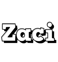 Zaci snowing logo