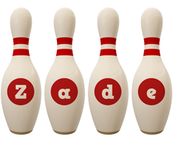 Zade bowling-pin logo