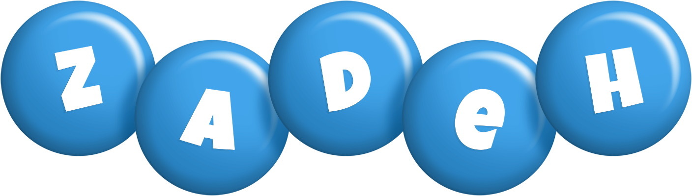 Zadeh candy-blue logo