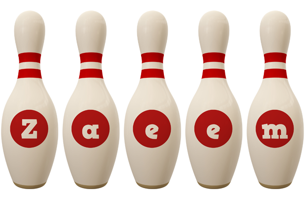Zaeem bowling-pin logo