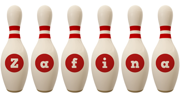 Zafina bowling-pin logo