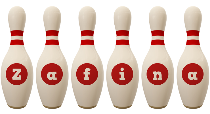 Zafina bowling-pin logo