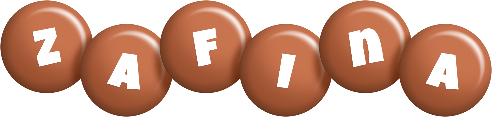 Zafina candy-brown logo