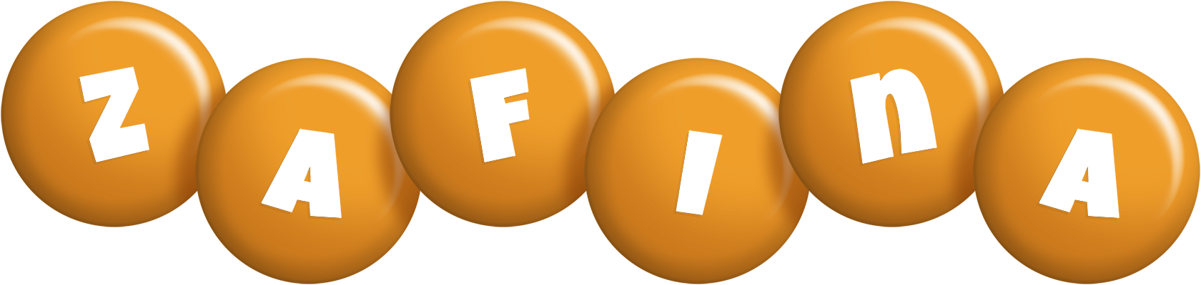 Zafina candy-orange logo
