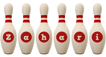 Zahari bowling-pin logo