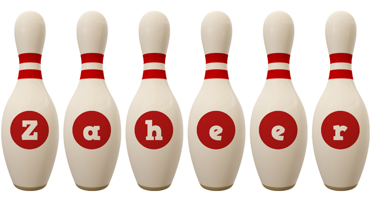 Zaheer bowling-pin logo