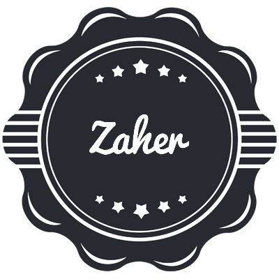 Zaher badge logo